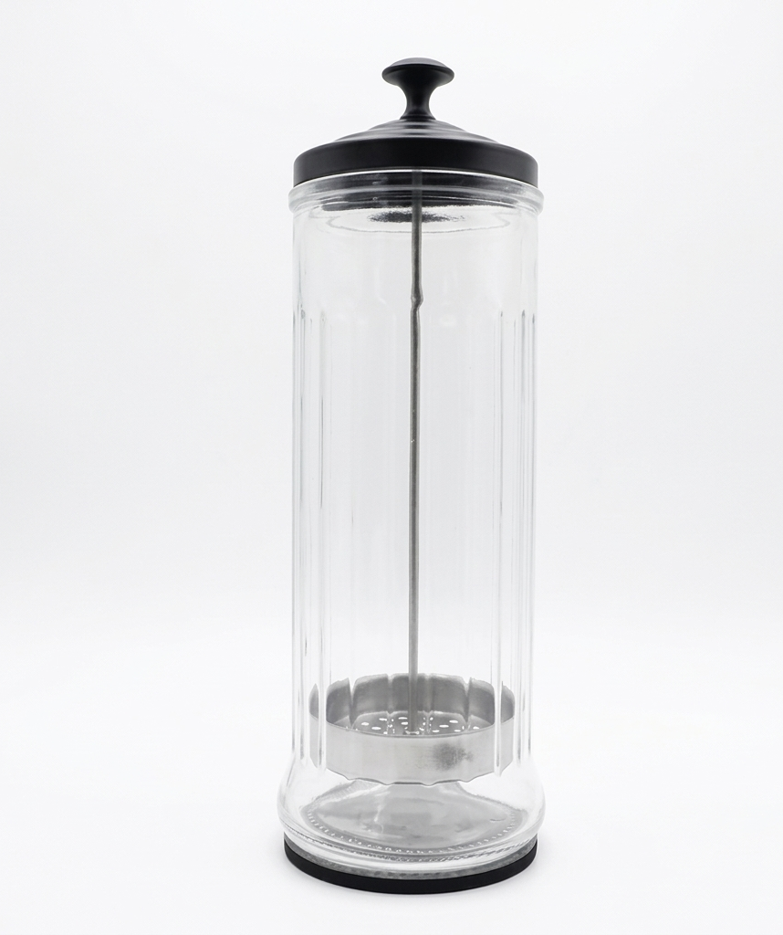 Salon Tool Disinfection Jar — Glass Sterilization Container | Barber, Nail & Spa Use
