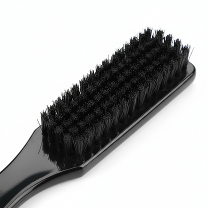 Professional Barber Fade Brush – Soft Bristle Flat-Top Design for Neck & Hairline Cleanup