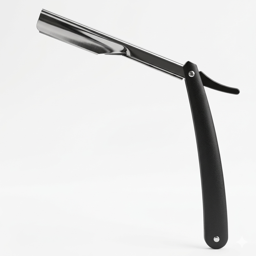 Professional Straight Razor — Stainless Steel Folding Barber Shavette | Replaceable Blades