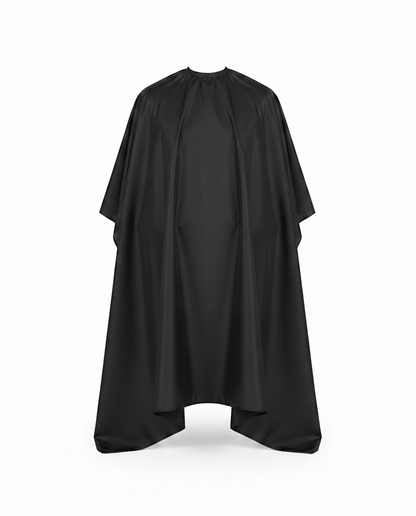 Waterproof Barber Cape – Salon-Grade, Adjustable Neck | Professional Black