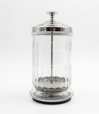 Salon Tool Disinfection Jar — Glass Sterilization Container | Barber, Nail & Spa Use