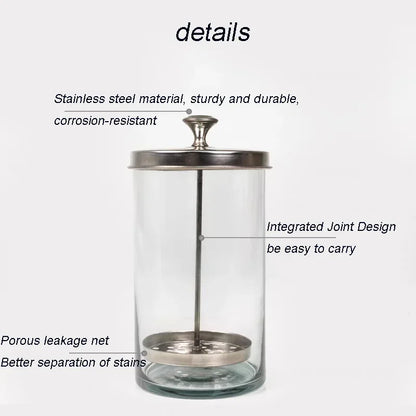 Sterilizer Jar Comb Sterilization Tank Barber Glass Cleaning Spa Eyelash Extensions Nail Tool Barber Sanitizing Disinfection