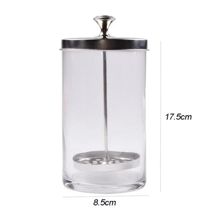 Sterilizer Jar Comb Sterilization Tank Barber Glass Cleaning Spa Eyelash Extensions Nail Tool Barber Sanitizing Disinfection