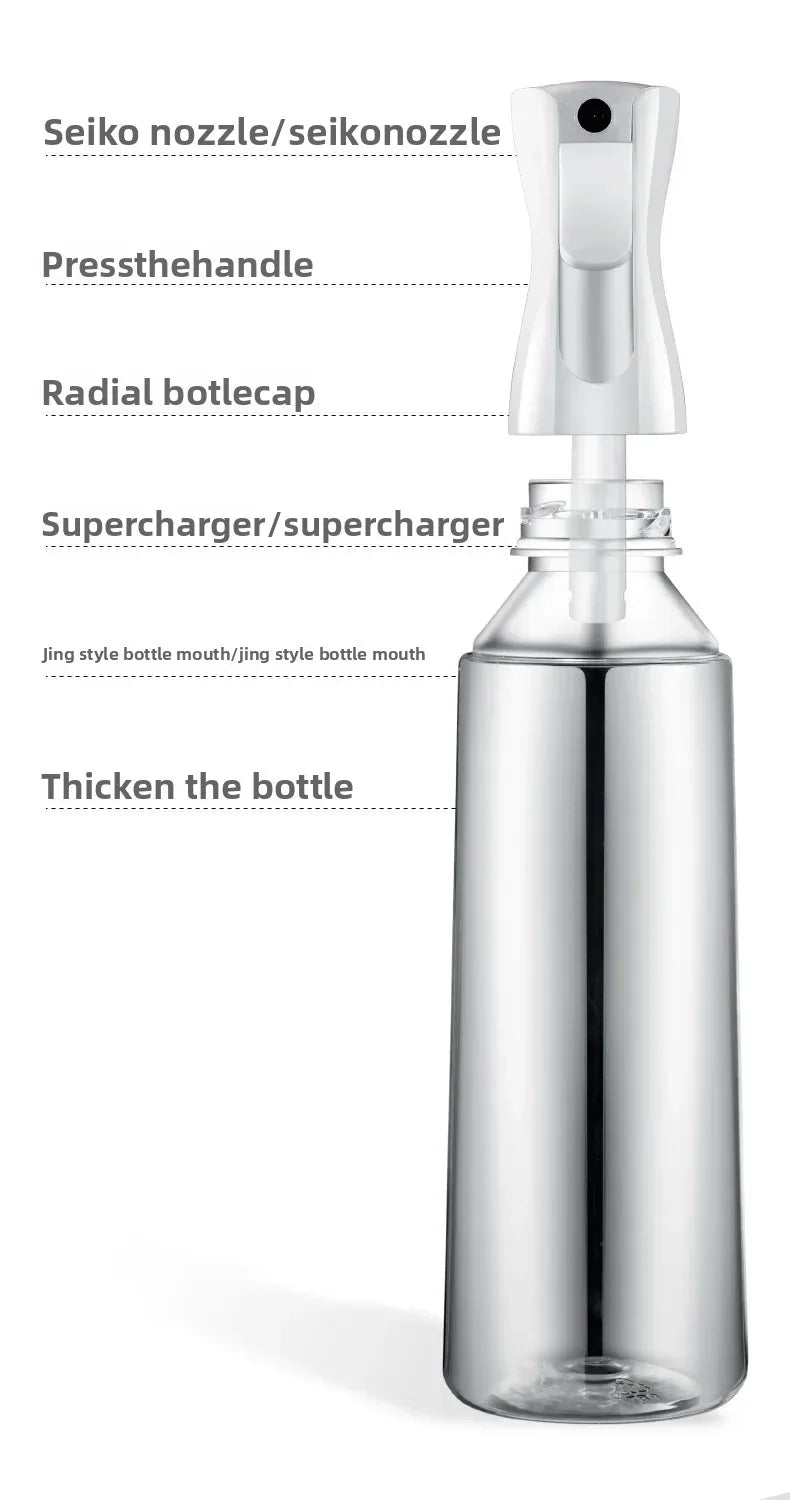 500/300/200ml Hair Spray Bottle Refillable Bottles Continuous Mist Watering Can Automatic Salon Barber Water Sprayer Hair Tools