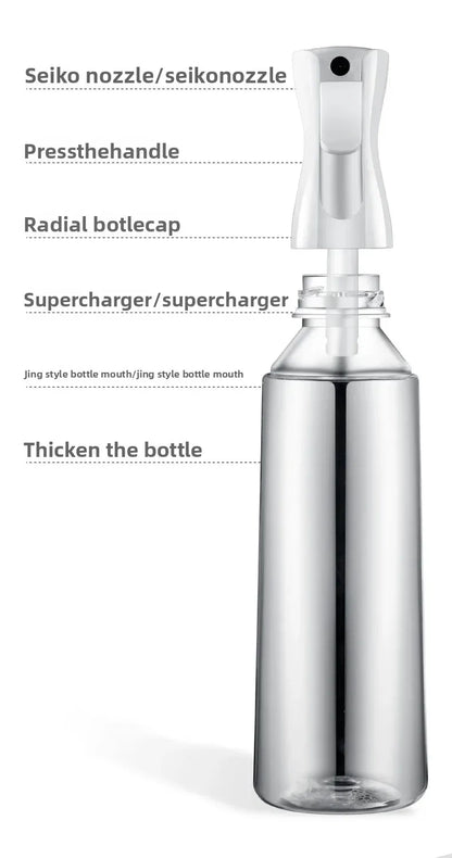 500/300/200ml Hair Spray Bottle Refillable Bottles Continuous Mist Watering Can Automatic Salon Barber Water Sprayer Hair Tools