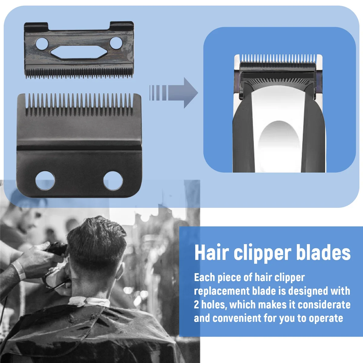 Adjustable Hair Clipper Replacement Blades – Wahl Compatible